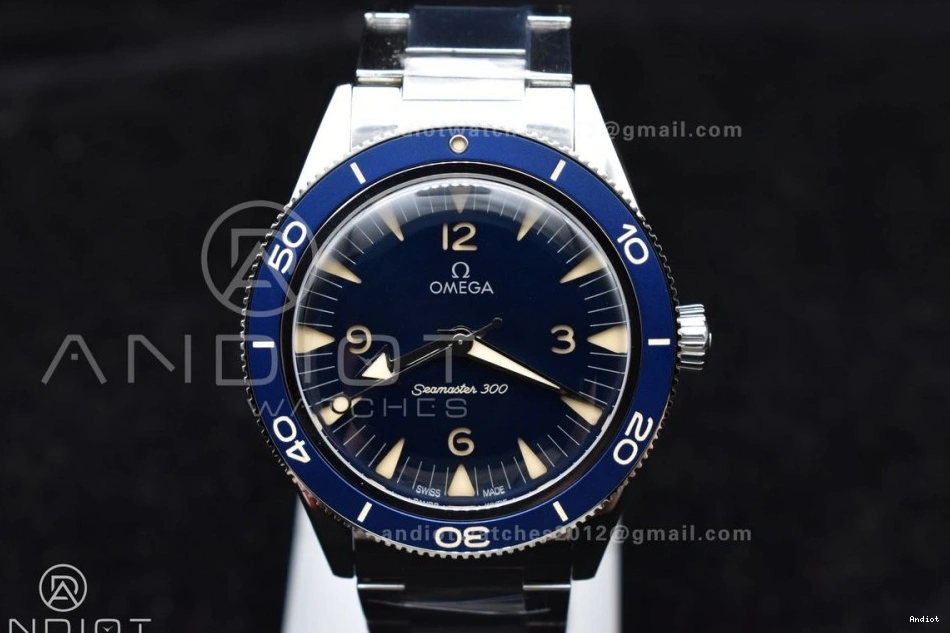 Bracelet Dial On VSF Seamaster Heritage Super 300 1:1 Blue A8912 Edition SS Clone Best 1224